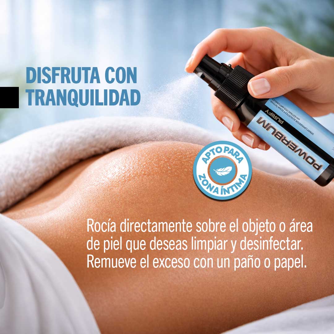 Limpiador de Juguetes Sexuales y Zona Íntima Powerbum Purify 30ml