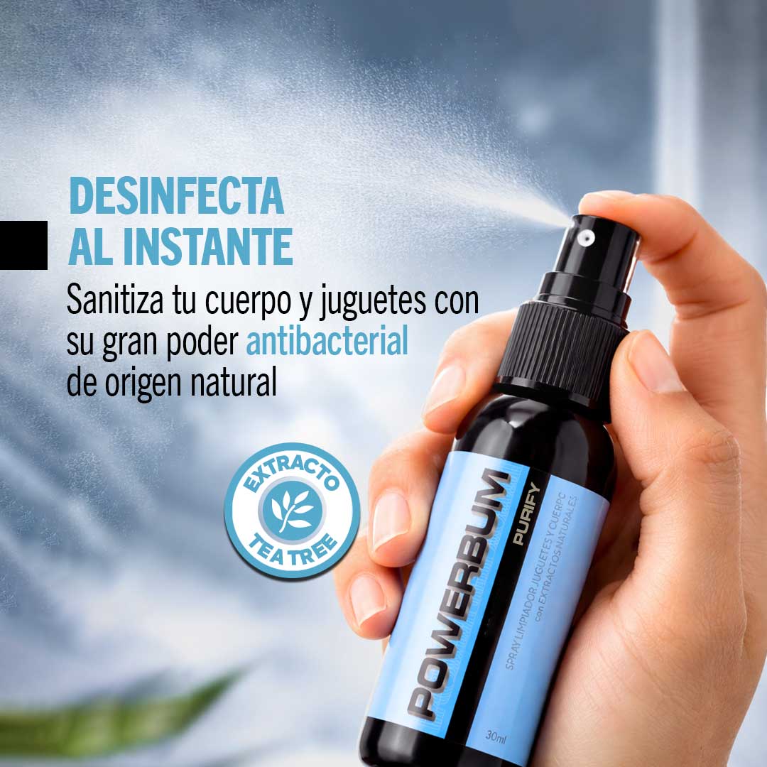 Limpiador de Juguetes Sexuales y Zona Íntima Powerbum Purify 30ml