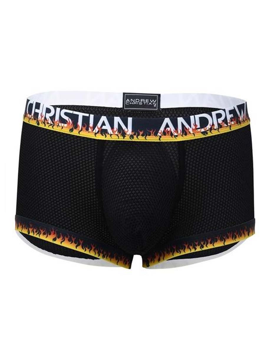 Boxer Corto Hombre Flames Mesh Trunk c/ Almost Naked Negro