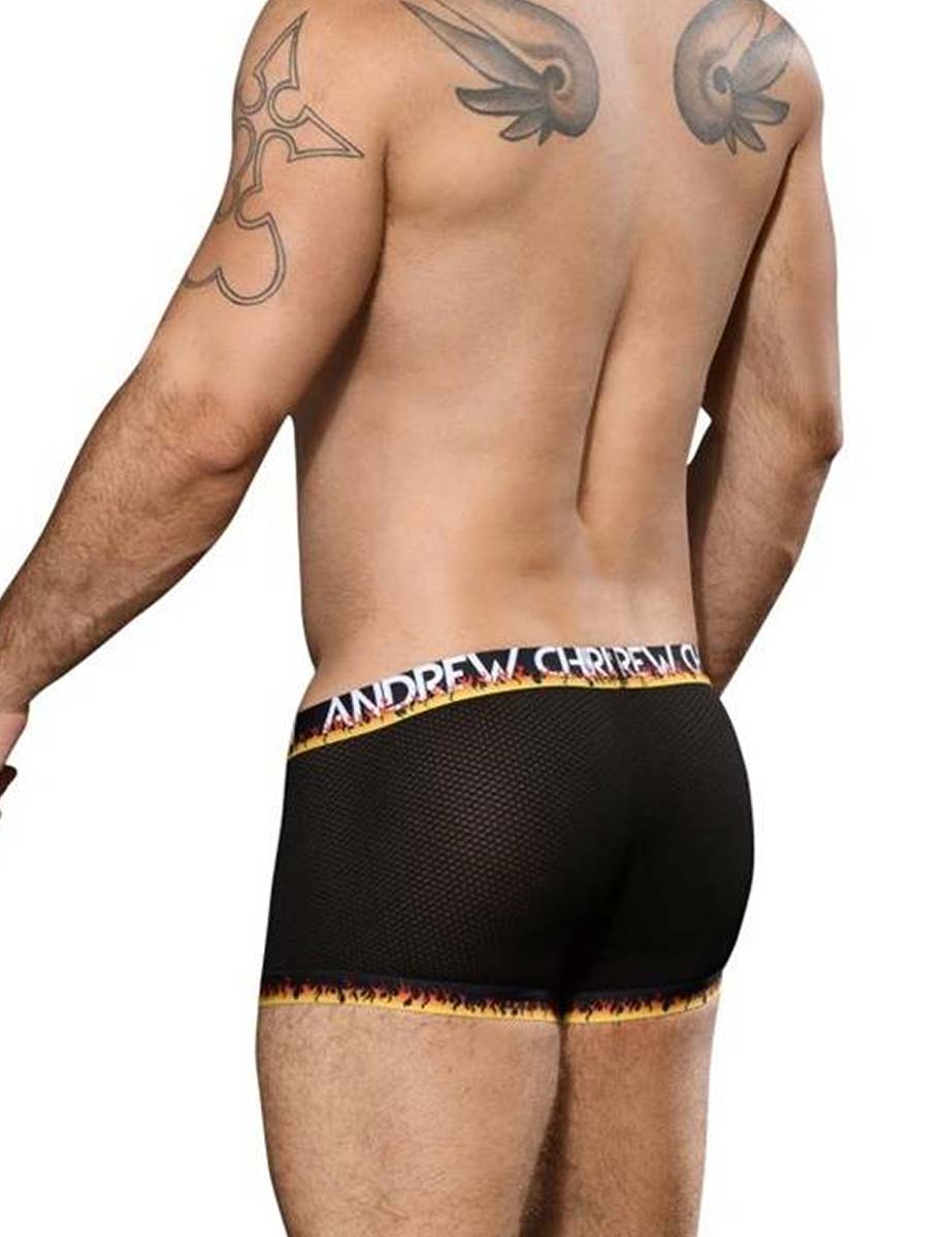 Boxer Corto Hombre Flames Mesh Trunk c/ Almost Naked Negro