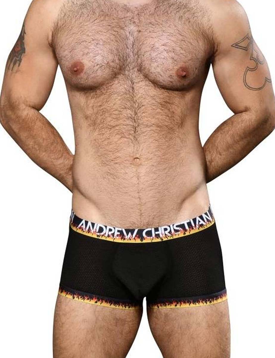 Boxer Corto Hombre Flames Mesh Trunk c/ Almost Naked Negro