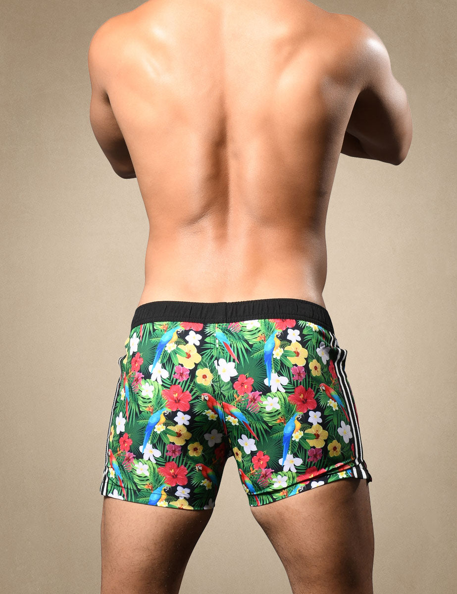 Traje de Baño Hombre Shorts Tropical Birds