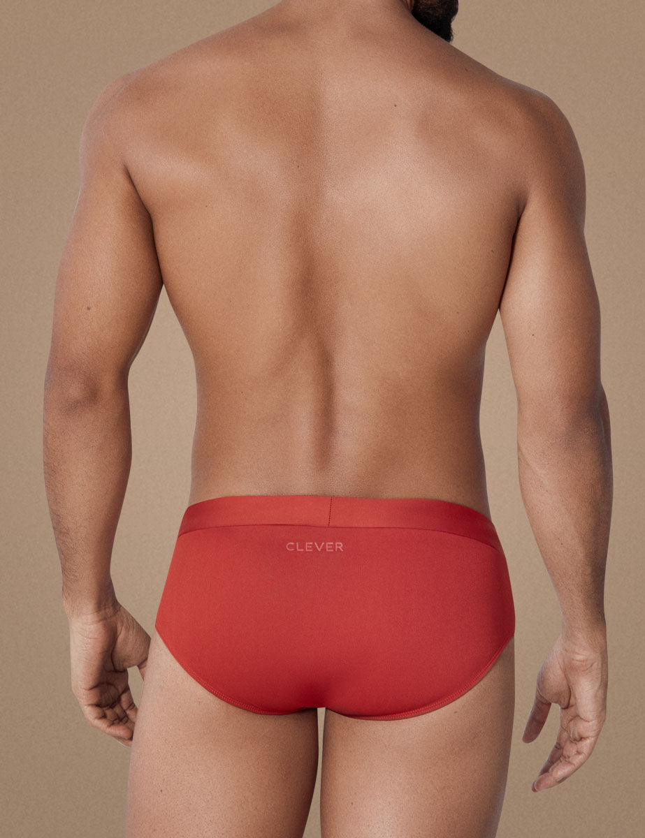 Traje de Baño Hombre Corte Brief Kin Bermellón