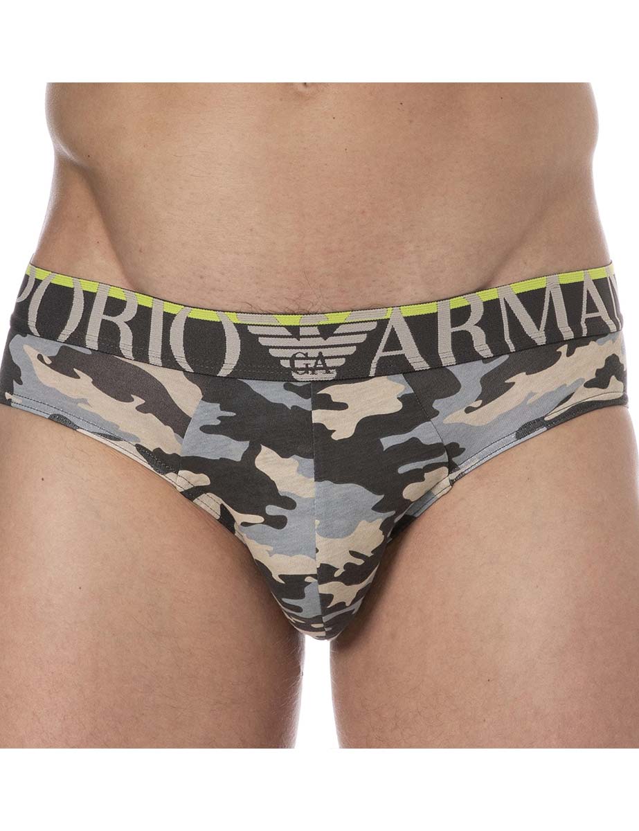 Trusa Hombre All Over Camouflage Brief Caqui