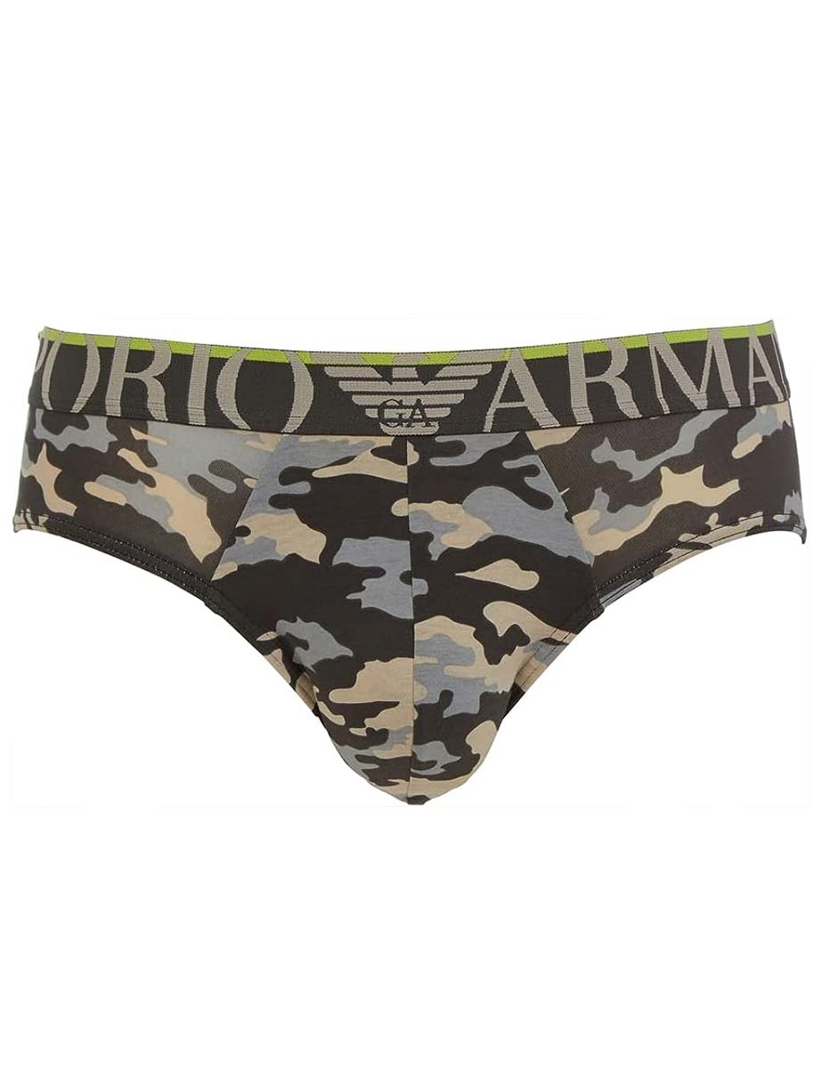 Trusa Hombre All Over Camouflage Brief Caqui