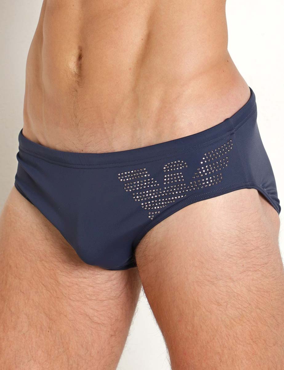 Traje de Baño Hombre Corte Brief Big Eagle Azul Marino