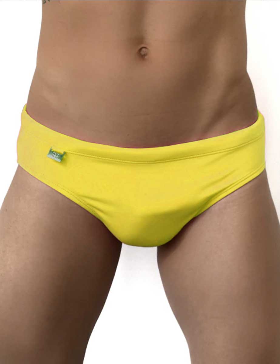 Traje de Baño Hombre Corte Brief Slim Amarelo