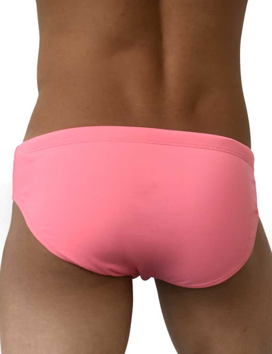 Traje de Baño Hombre Corte Brief Slim Rosa Pastel