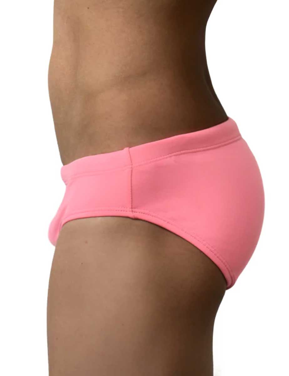 Traje de Baño Hombre Corte Brief Slim Rosa Pastel