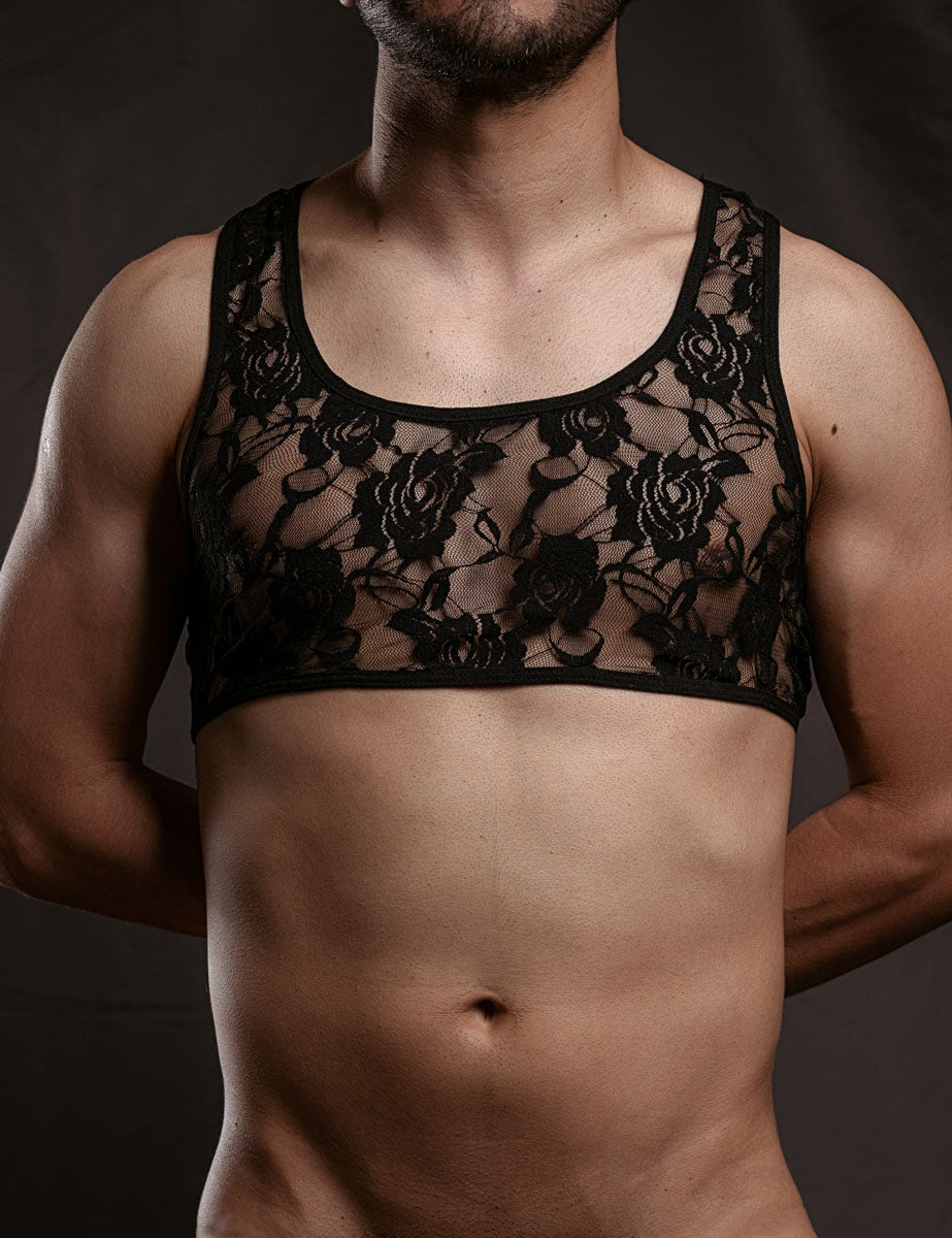 Lencería para Hombre Crop Top Encaje - Kaoru