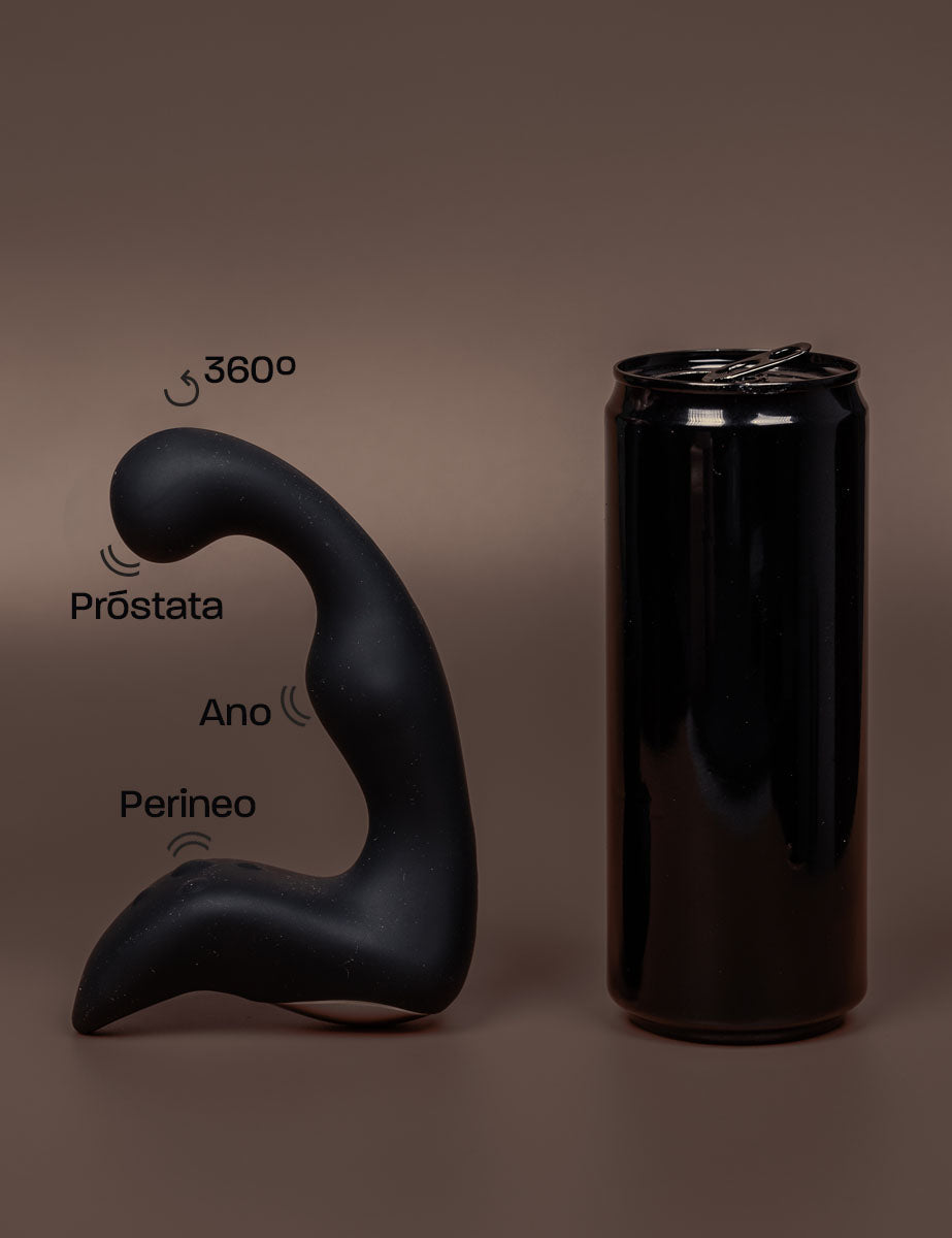 Vibrador Triple Próstata Ano y Perineo con Cabezal Rotatorio 360 - Lamar