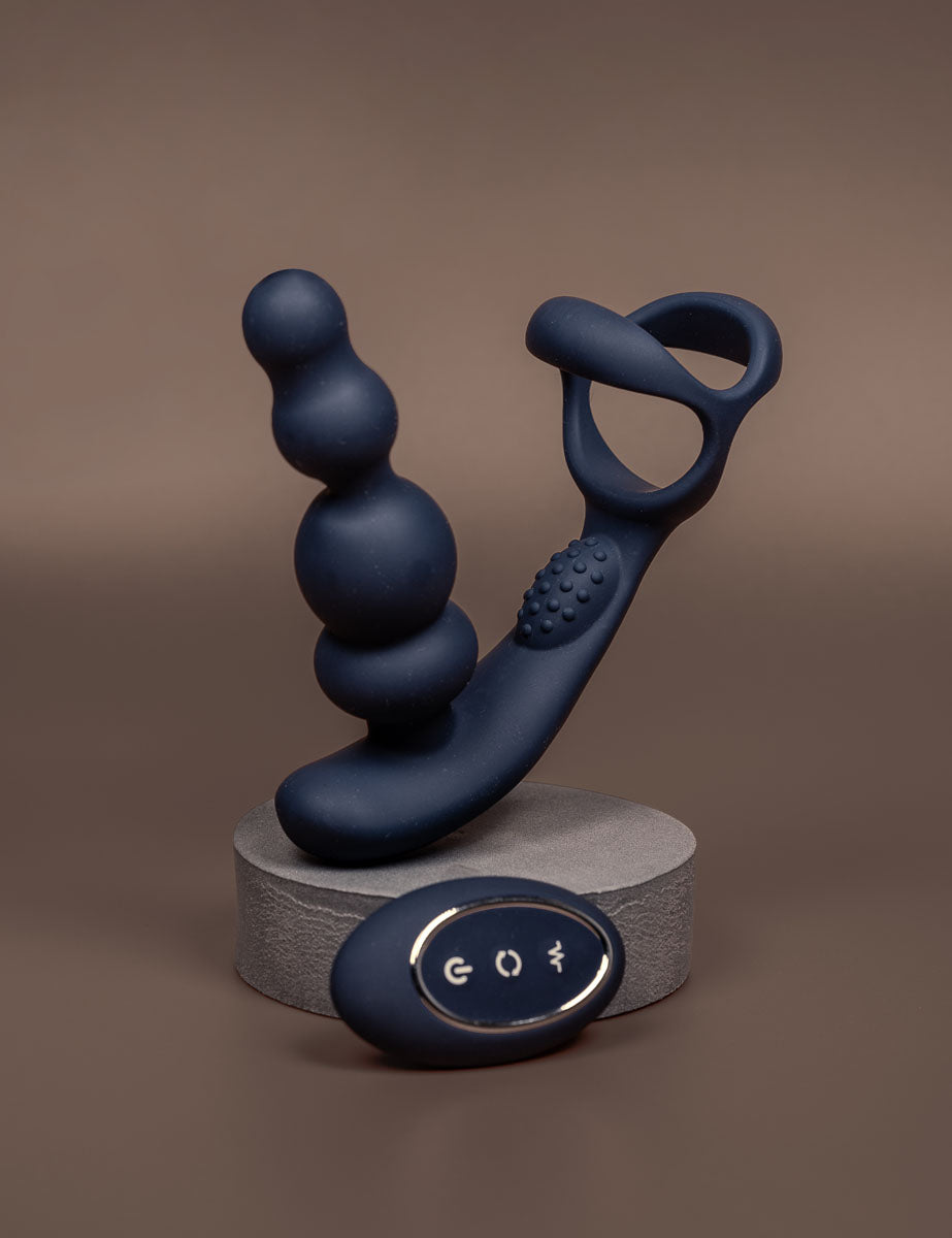 Vibrador Rotatorio 360 Próstata y Perineo con Cockring - Janus