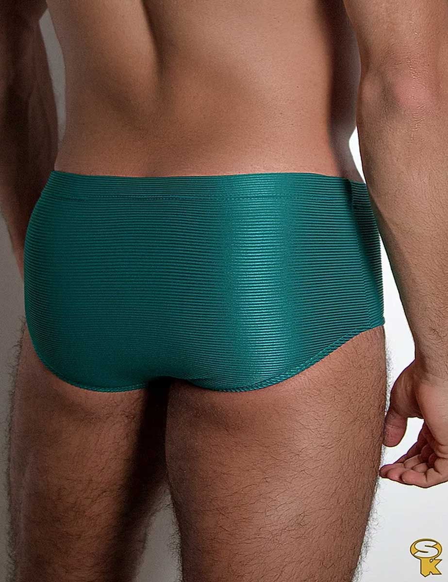 Traje de Baño Sunga Hombre Tradicional Canelada Esmeralda